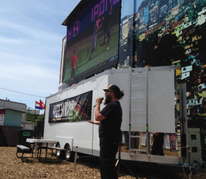 Rent a mobile outdoor big screen LED screen by Fire Up Video