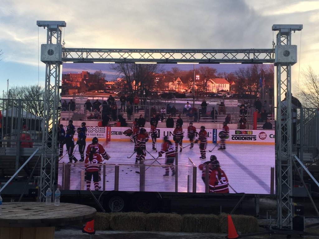 Hockey Day Minnesota with LED Screens Mobile LED Jumbotron Outdoor Event Screens