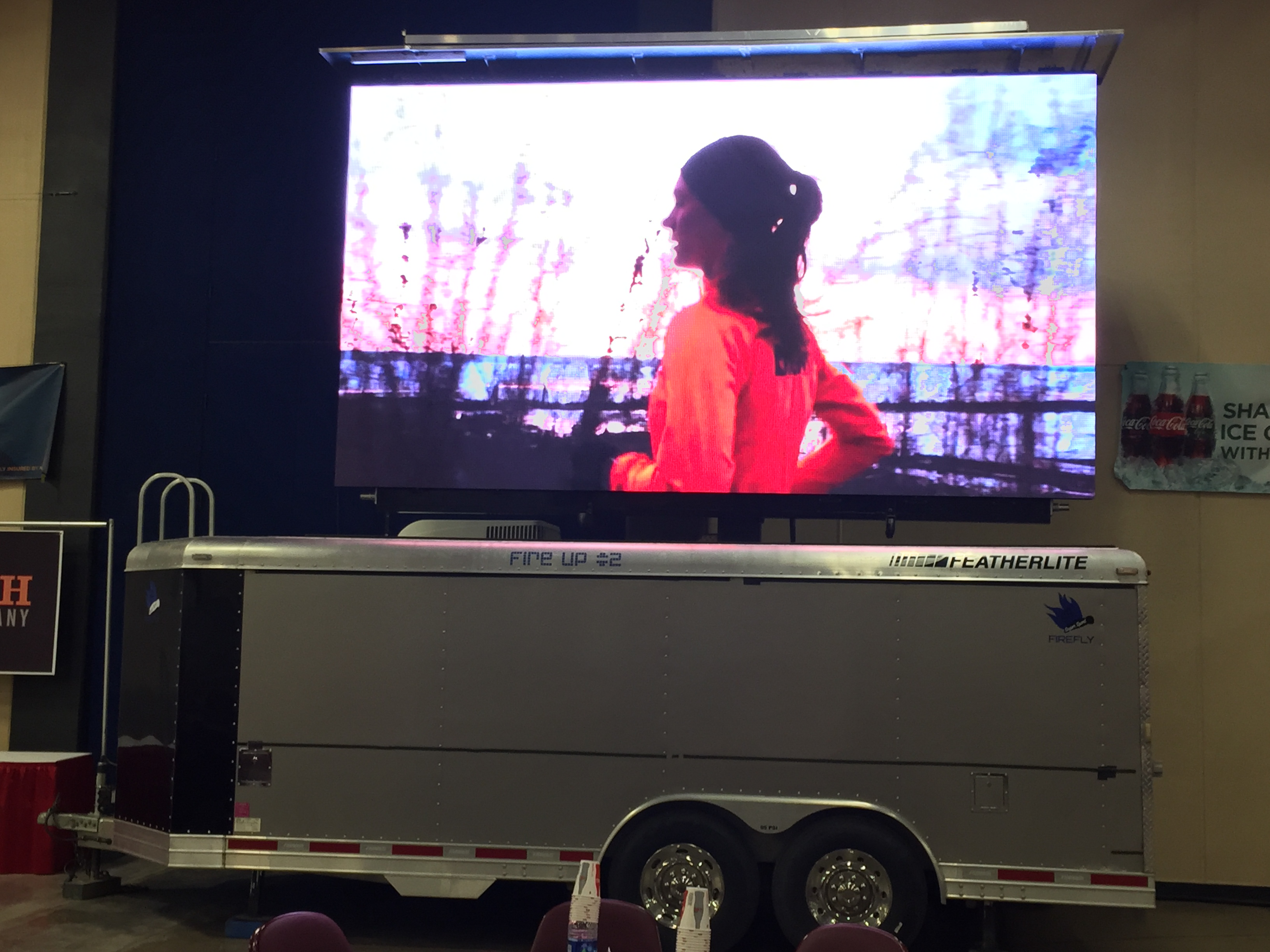 led portable video screen jumbotron for rental at events