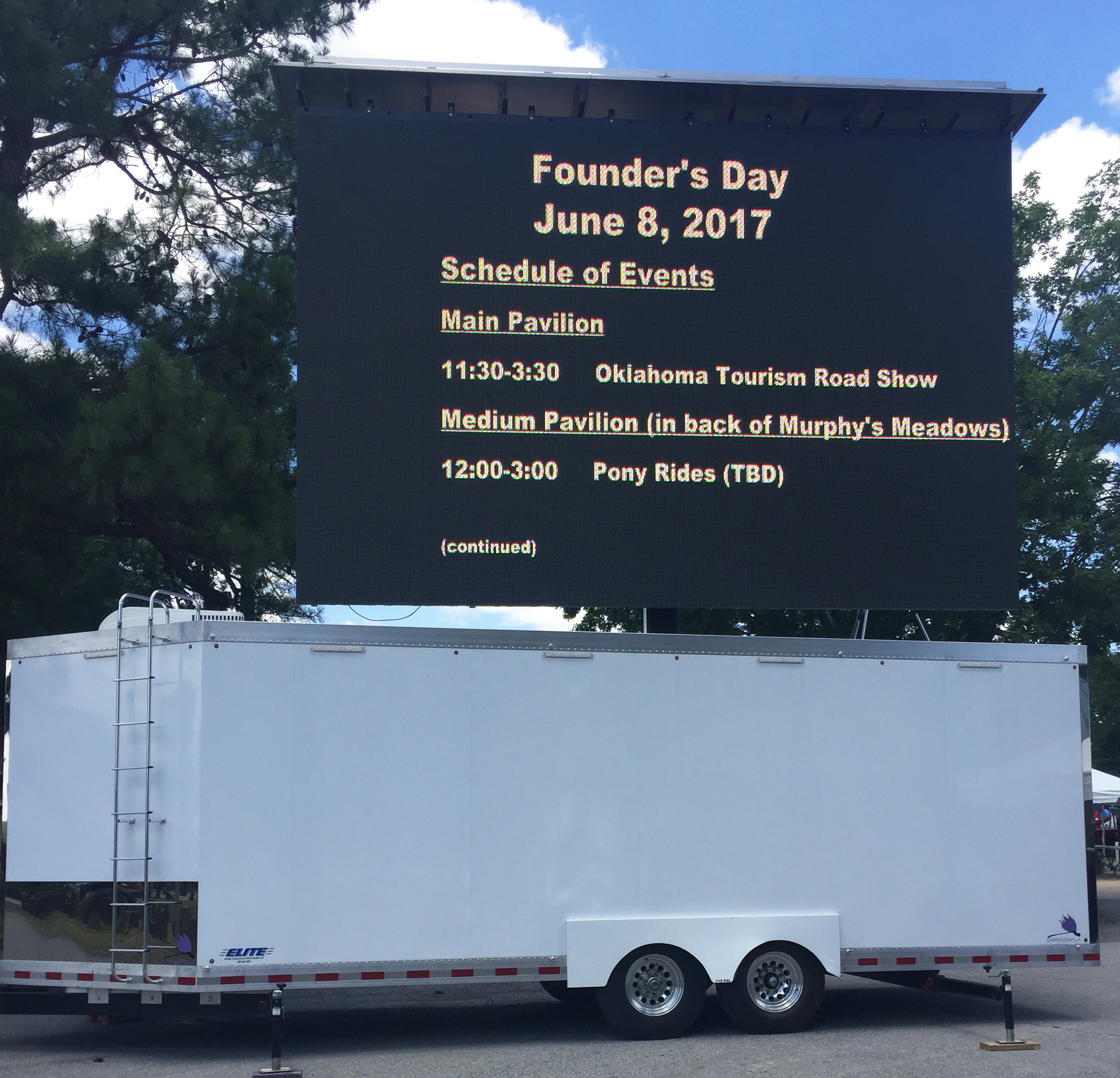 mobile jumbotron for messaging and traffic control